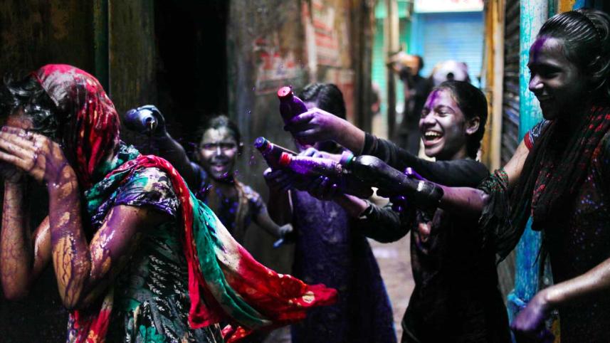Holi at Shakhari Bazar