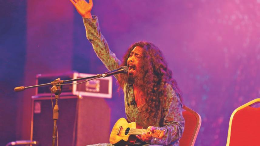 Arko Mukherjee performs at the fest.