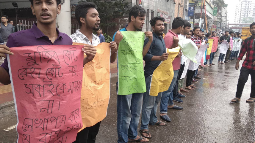 Student protest for safe roads
