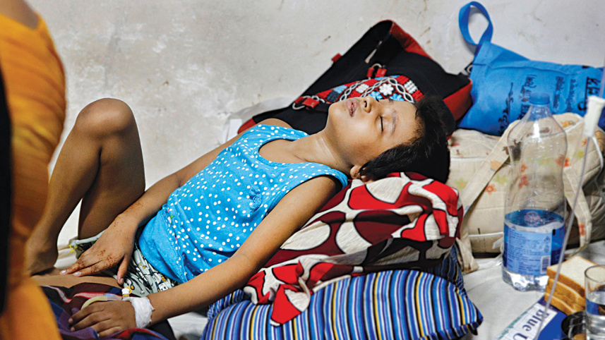 10-year-old girl suffering from dengue fever
