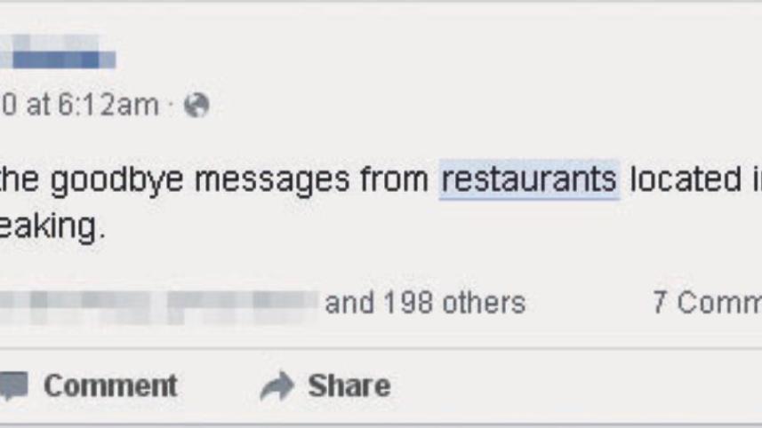 Closing All Restaurants!