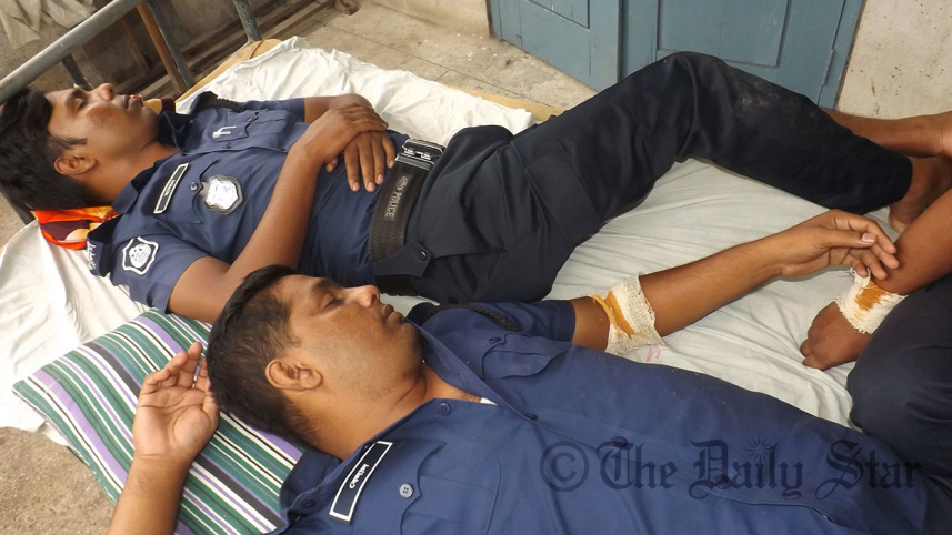 Injured police officers