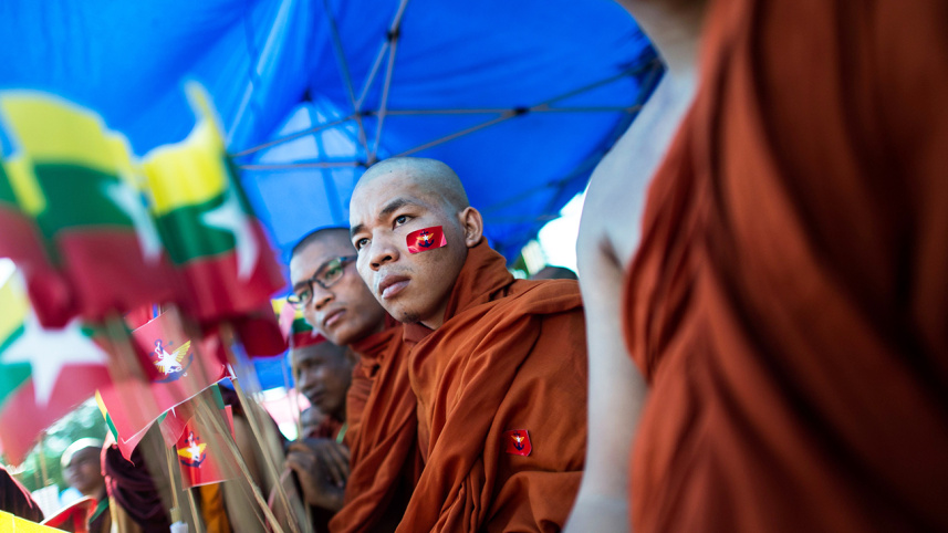 Myanmar monk