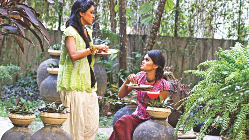 Profiteroles, Hibiscus and flaming red daisies –a garden party to relish