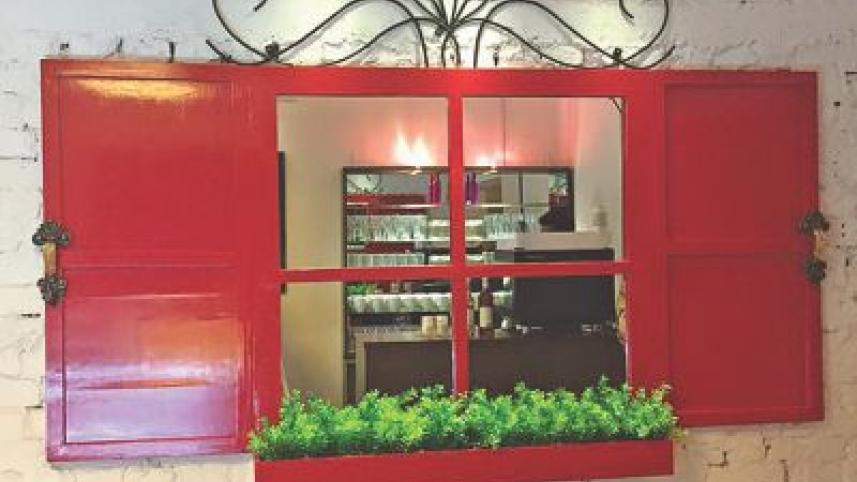 Relaxing at The Red Window