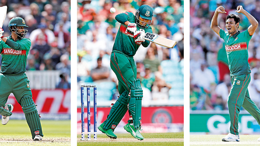 Tamim Iqbal, Soumya Sarkar, Mustafizur Rahman