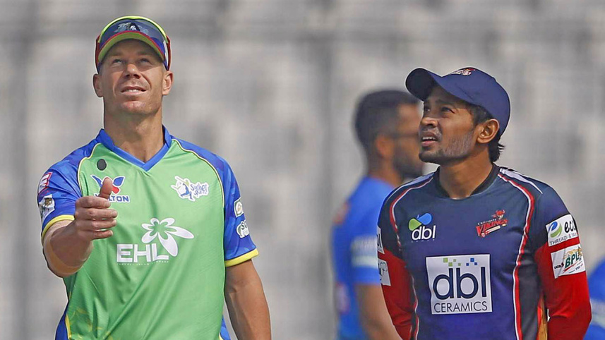 David Warner and Mushfiqur Rahim