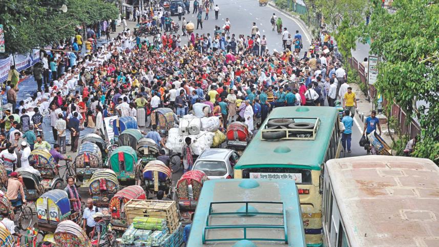 Protest Blocking Road....