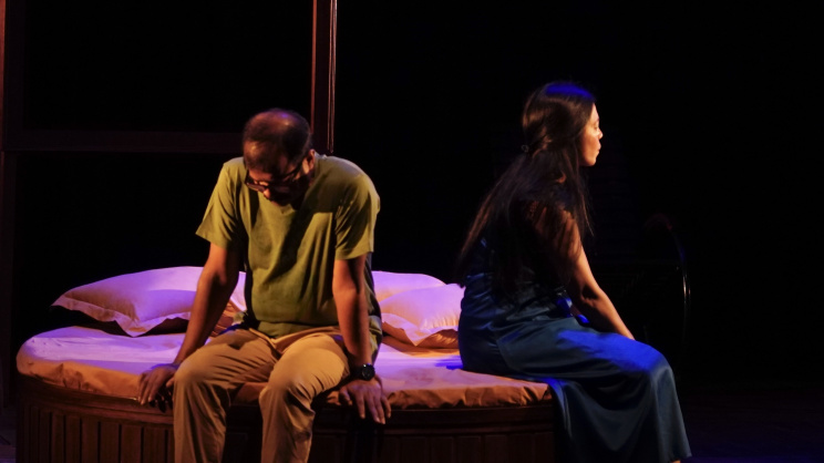 Upstage theatre troupe staged ‘Raat Bhore Brishti’ at Shilpakala Academy