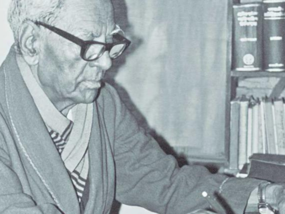 Abul Mansur Ahmed writing his autobiography.png
