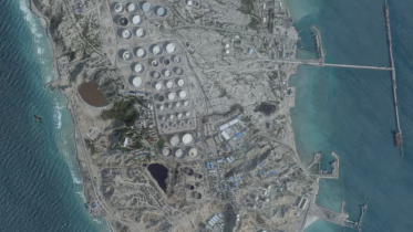 A satellite image shows an oil terminal at Kharg Island, Iran, February 25, 2026. Photo: Reuters