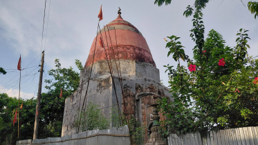 The single-domed temple in Balarhat village of Phulbari upazila is a protected archaeological monument. Photo: Star