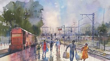 At the Train Station