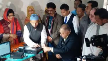 Dr Kamal Hossain cast his vote