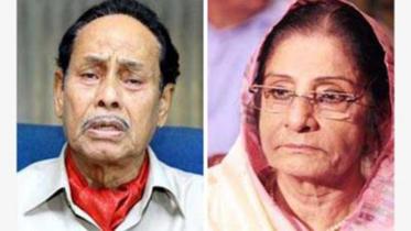 Jatiya Party chairman HM Ershad and Raushan Ershad