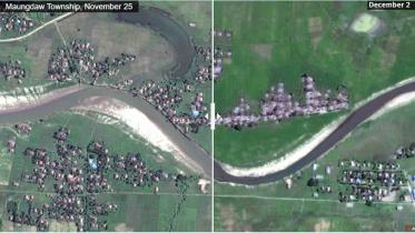 Rohingya villages burnt