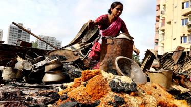  Fire victims of Chalantika’ slum