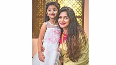 Actress Mithila as a Mother