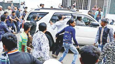 Dr Kamal Hossain's motorcade attacked