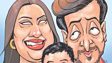 Shakib Khan and Apu Biswas