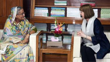 Prime Minister Sheikh Hasina and Alison Blake