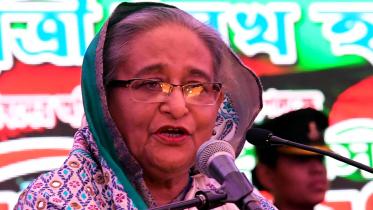 Prime Minister Sheikh Hasina addresses a civic reception 