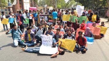 Road Safety Protest at Rajshahi University 
