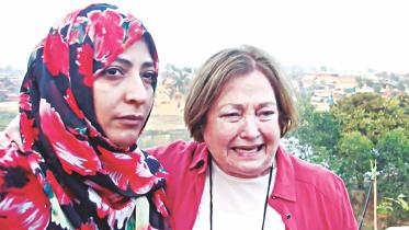 Nobel Peace Laureates Mairead Maguire and Tawakkol Karman