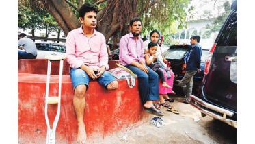 Leg lost to but accident