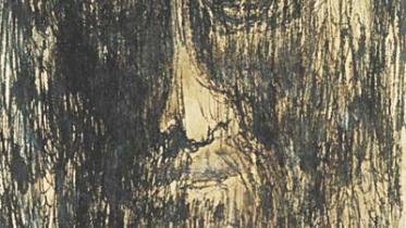 Self portrait, Rabindranath Tagore, Pen and ink on paper