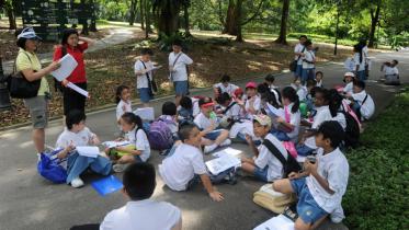 School children in Singapore