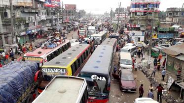 Traffic Jam on Dhaka-Tangail Jighway