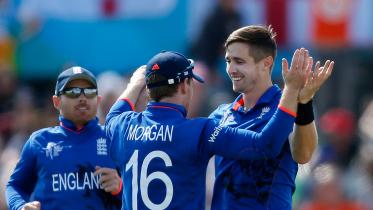 Woakes celebration