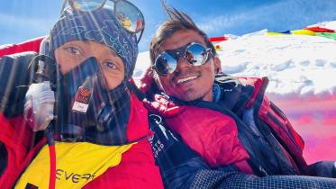 Wasfia Nazreen and Mingma David Sherpa