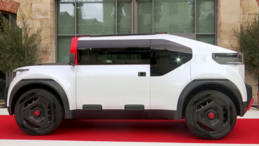 French cardboard car