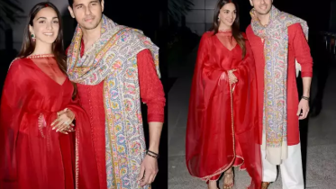 Sidharth Malhotra, Kiara Advani twin in red