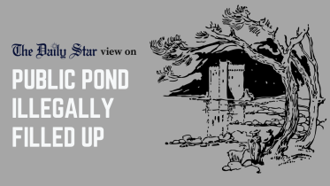 public pond illegally filled up