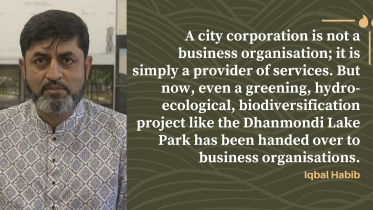 How did Dhanmondi Lake Park get to its current state? 