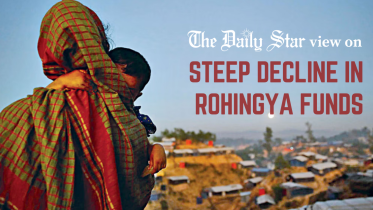 steep decline in rohingya funds