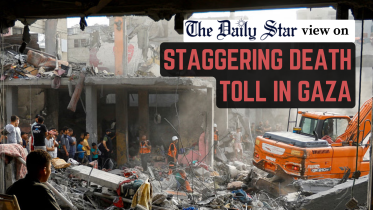 staggering death toll in gaza