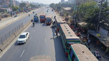 Few buses leaving Sayedabad terminal