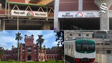 Bijoy Sarani, Dhaka University metro rail stations