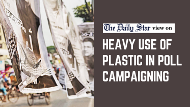 heavy use of plastic in Bangladesh election campaigning