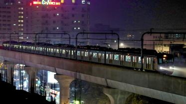 metro at night