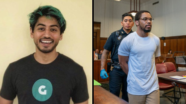 Haspil (right), allegedly murdered Saleh (left) in a desperate attempt to cover up his theft of hundreds of thousands of dollars from his employer. 