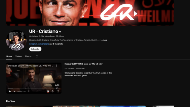 Cristiano Ronaldos YouTube channel UR . Ronaldo.