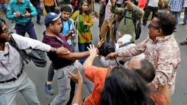 Police clash with anti-rape protesters