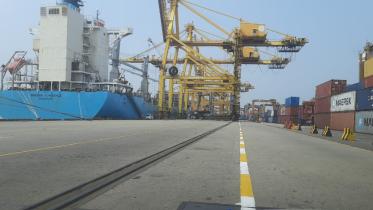 container transport halted at Chattogram Port