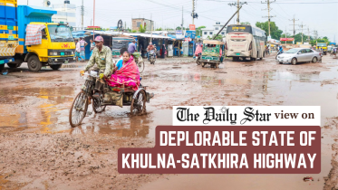 Woeful state of a national highway