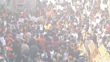 protests outside Bangladesh missions in India